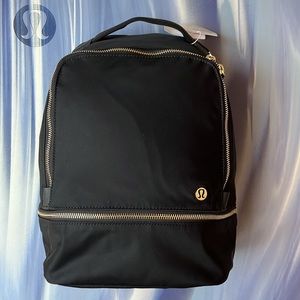 lululemon City Adventurer Backpack *Mini Black / Gold 10L 9”x6”x13.5” NWT